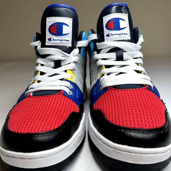 CHAMPION 3 ON 3 HI TOP MEN SNEAKERS BLACK MULTI COLOR NEW SIZE 10.5 - Picture 2 of 7